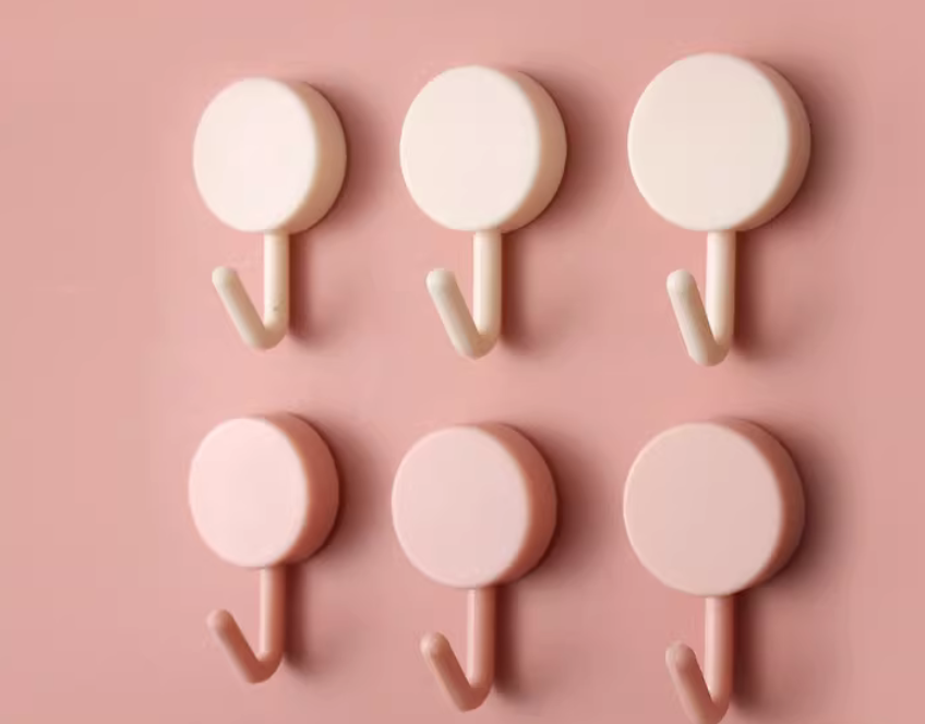 马卡龙挂钩无痕粘钩塑料北欧钩子厨房浴室彩色免打孔挂衣钩免钉